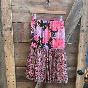NWT Vivian Tam silk floral skirt